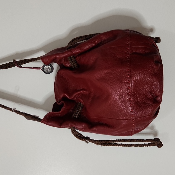 The Sak Handbags - THE SAK Burgundy soft and pouchy leather shoulder bucket. Preloved sold as is